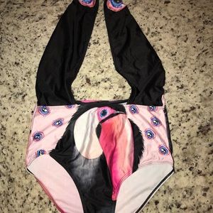 High Waist One Piece Swimsuit-Size L-Never Worn